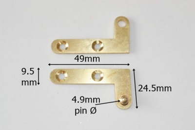 Brass Offset Knife Hine / Pivot Hinge Set of 4 Hinges